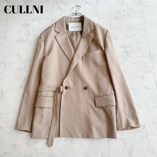 美品　21AW クルニ CULLNI タイロッケンジャケット ダブル ベージュ(テーラードジャケット)