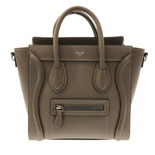 セリーヌ(celine)のCELINE(セリーヌ) ハンドバッグ ラゲージナノショッパー スリ(グレーベージュ)	 ドラムドカーフスキン	(ハンドバッグ)