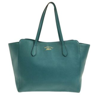 グッチ(Gucci)のGUCCI(グッチ) トートバッグ スウィングラージトート 354397 ブルーグリーン レザー(トートバッグ)