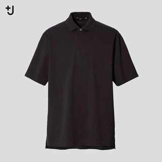 ユニクロ(UNIQLO)のUNIQLO ＋j リラックスフィットポロシャツ  ブラック　L(ポロシャツ)