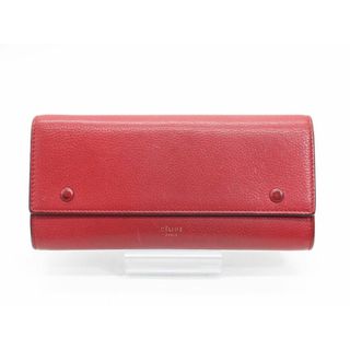 セリーヌ(celine)の【新入荷】『CELINE/セリーヌ』ラージフラップマルチクッション/F-FG-2147/長財布/エレガント/おしゃれ/ウォレット/財布/他小物 レッド×赤 レディース 【中古】 春夏秋冬 hat etc 135042(財布)