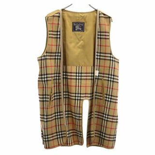 バーバリー(BURBERRY)のバーバリーズ 90s ウール100％ オールド チェック ノースリーブ ライナー コート M ブラウン系 Burberrys メンズ(その他)