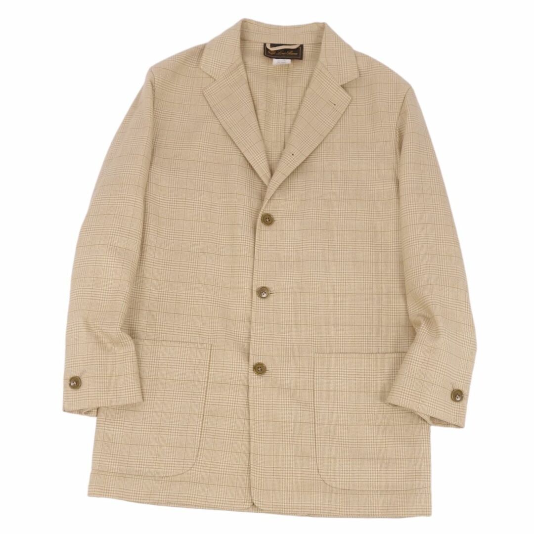 美品 ロロピアーナ Loro Piana ジャケット テーラードジャケット シングル チェック カシミヤ100％ アウター メンズ 50