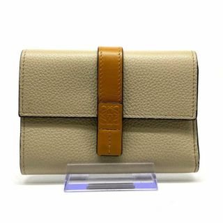 ロエベ(LOEWE)のLOEWE(ロエベ) 3つ折り財布美品  バーティカル ウォレット スモール C660S86X01 ライトオーツ(ベージュ)×ハニー(ライトブラウン)	 レザー(財布)