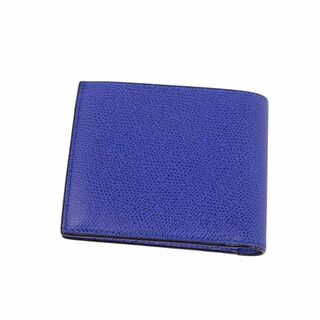 極美品 ヴァレクストラ Valextra 財布 コンパクトウォレット レザー 財布 メンズ イタリア製 ブルー(折り財布)