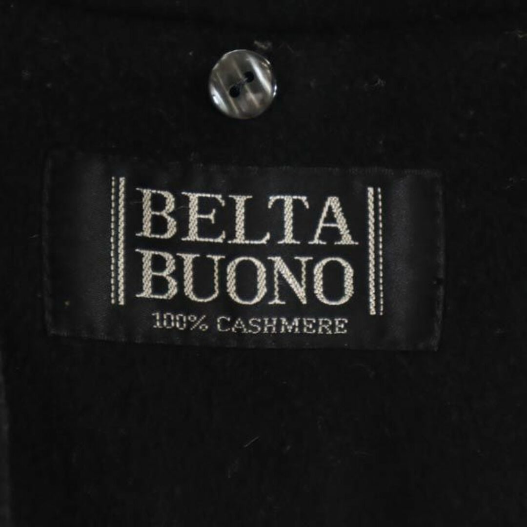 ベルタボーノ カシミヤ100% ステンカラーコート 9 ブラック ベルタボーノ カシミヤ100% ステンカラーコート 9 ブラック