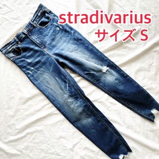 ストラディバリウス(stradivarius)のストラディバリウス　プチダメージデニム　ストレッチデニム　スキニー S  古着(デニム/ジーンズ)