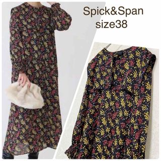 スピックアンドスパン(Spick & Span)のSpick&Span スピックアンドスパン ワンピース 花柄 羽織ワンピース M(ロングワンピース/マキシワンピース)