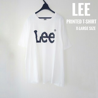 リー(Lee)のLee　リー　ロゴプリントTシャツ　ホワイト　XLARGEサイズ　古着屋購入(Tシャツ(半袖/袖なし))
