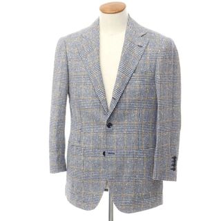 【中古】リングヂャケット RING JACKET ウールシルク テーラードジャケット ネイビーxブラウン【サイズ46】【メンズ】(テーラードジャケット)