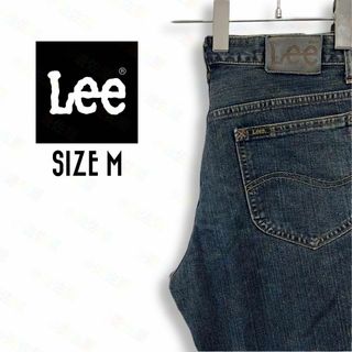 リー(Lee)のLee デニムジーンズ ハーフ丈 古着 M 牛革ラベル 無地 インディゴb93(デニム/ジーンズ)