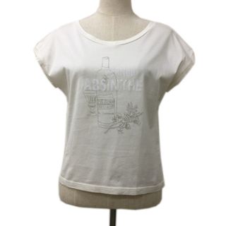 イエナ(IENA)のイエナ Tシャツ カットソー プルオーバー ラウンドネック 半袖 ベージュ 白(Tシャツ(半袖/袖なし))