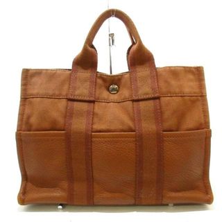 エルメス(Hermes)のHERMES(エルメス) トートバッグ フールトゥPMハーフレザー ブラウン キャンバス×レザー(トートバッグ)