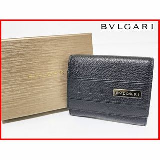 ブルガリ(BVLGARI)のブルガリ 二つ折り コインケース 財布 黒 レザー D5(コインケース/小銭入れ)