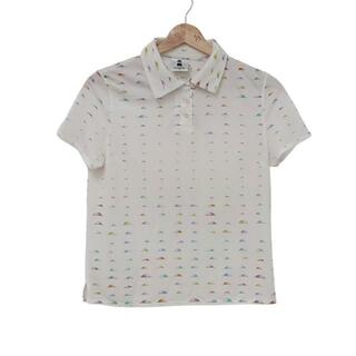 PICONE(ピッコーネ) 半袖ポロシャツ サイズ38 S レディース美品  - アイボリー×マルチ(ポロシャツ)