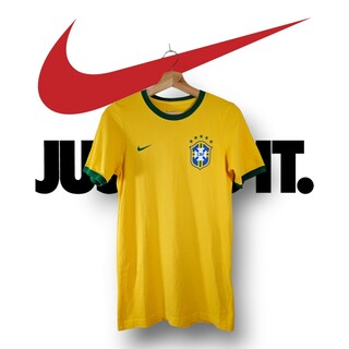 ナイキ(NIKE)のナイキ ブラジル代表 リンガーTシャツ カナリアンイエロー  スリムタイプ(Tシャツ/カットソー(半袖/袖なし))