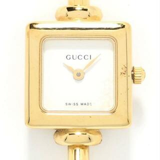 グッチ(Gucci)のGUCCI(グッチ) 腕時計 - 1900L レディース 白(腕時計)