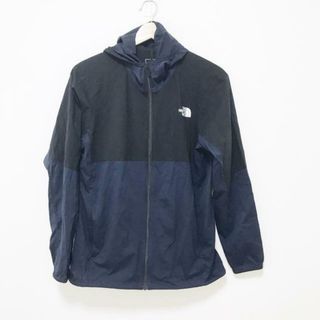 ザノースフェイス(THE NORTH FACE)のTHE NORTH FACE(ノースフェイス) ブルゾン サイズS メンズ - 黒×ダークネイビー 長袖/ジップアップ/春/秋(ブルゾン)