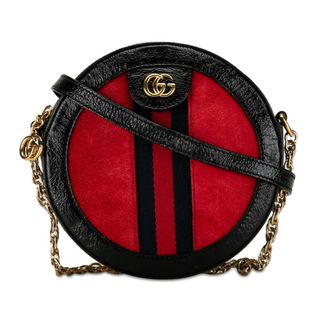 グッチ(Gucci)のグッチ オフィディア GGマーモント ミニラウンド 斜め掛け チェーン ショルダーバッグ 550618 パテントレザー レディース GUCCI 【1-0152394】(ショルダーバッグ)