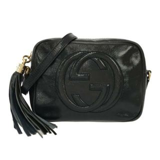 グッチ(Gucci)のGUCCI(グッチ) ショルダーバッグ ソーホー 308364 ダークグレー タッセル エナメル（レザー）(ショルダーバッグ)