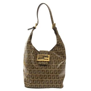 フェンディ(FENDI)のFENDI(フェンディ) ショルダーバッグ ズッキーノ柄 26686 ベージュ×ダークブラウン コーティングジャガード×レザー(ショルダーバッグ)