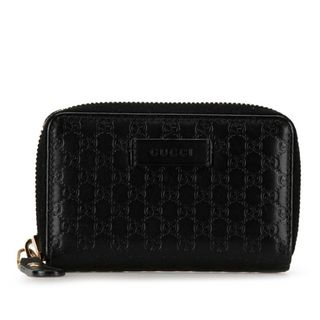 グッチ(Gucci)の美品 グッチ マイクログッチシマ ジッピーコイン コインケース 小銭入れ 544249 レザー レディース GUCCI 【222-53208】(コインケース)