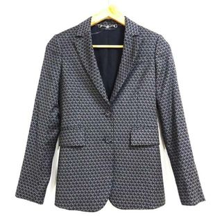 グッチ(Gucci)のGUCCI(グッチ) ジャケット サイズ38 S レディース美品  - 382378ZFM30 黒×ダークグレー×グレー 長袖/秋/冬 ウール、レーヨン(その他)