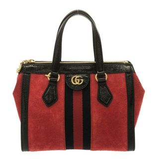 グッチ(Gucci)のGUCCI(グッチ) トートバッグ オフィディア GG スモール トートバッグ 547551 レッド×黒×ダークネイビー スエード×エナメル（レザー）(トートバッグ)