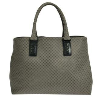 ボッテガヴェネタ(Bottega Veneta)のBOTTEGA VENETA(ボッテガヴェネタ) トートバッグ イントレッチオジェット グレー×黒 PVC(塩化ビニール)×レザー(トートバッグ)