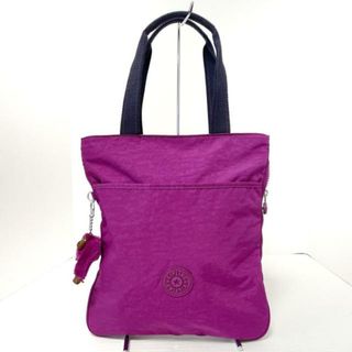 キプリング(kipling)のKipling(キプリング) ハンドバッグ - パープル×ダークネイビー ナイロン(ハンドバッグ)