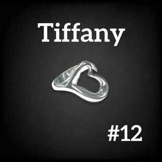 ティファニー(Tiffany & Co.)のティファニー オープンハート リング 指輪 SV925 12号 シルバー 948(リング(指輪))