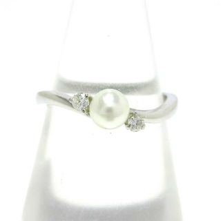 ミキモト(MIKIMOTO)のmikimoto(ミキモト) リング美品  - Pt950×パール×ダイヤモンド 2Pダイヤ(リング(指輪))