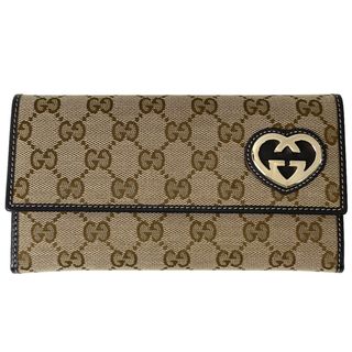 グッチ(Gucci)のグッチ ラブリー ハートシェイプ 二つ折り 長財布 レディース 【中古】(財布)