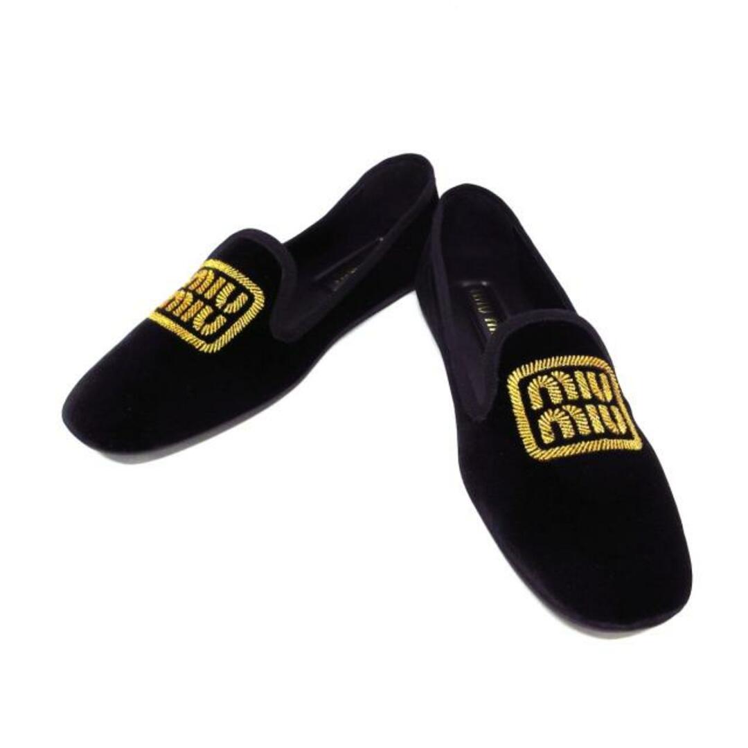 miumiu(ミュウミュウ) フラットシューズ 40 レディース - 黒 miumiu(ミュウミュウ) フラットシューズ 40 レディース - 黒