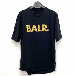 BALR(ボーラー) 半袖Tシャツ サイズL メンズ - 黒×ゴールド(Tシャツ/カットソー(半袖/袖なし))