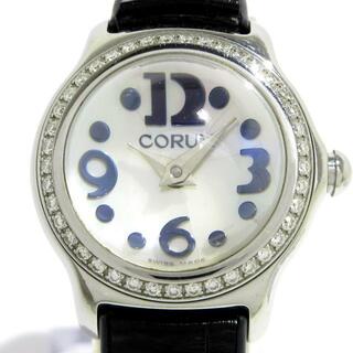 コルム(CORUM)のCORUM(コルム) 腕時計 バブルミニ 101.151.47 レディース 革ベルト/ダイヤベゼル/シェル文字盤 シルバー(腕時計)