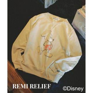 レミレリーフ(REMI RELIEF)の極美品　別注 REMI RELIEF ミッキー　スエット　コラボ　Lサイズ(スウェット)