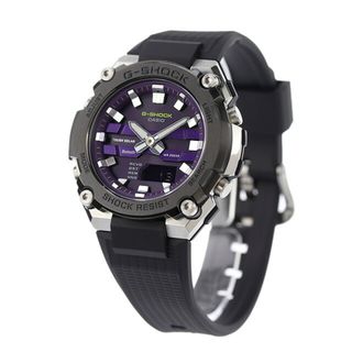 カシオ(CASIO)の【新品】カシオ CASIO G-SHOCK 腕時計 メンズ GST-B600A-1A6DR Gショック G-STEEL GST-B600 Series ソーラー ブラック/パープルxブラック アナデジ表示(腕時計(アナログ))