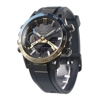 カシオ(CASIO)の【新品】カシオ CASIO EDIFICE 腕時計 メンズ ECB-2000NP-1ADF エディフィス SOSPENSIONE NIGHTTIME DRIVE SERIES ソーラー ブラックxネイビー アナデジ表示(腕時計(アナログ))