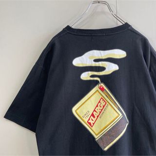 エクストララージ(XLARGE)の【マッチデザイン、バックプリント】X-LARGEストリート古着スモークsk8黒(Tシャツ/カットソー(半袖/袖なし))