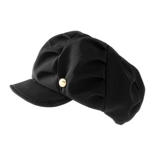 人気★キャスケット　ベレー帽　ハンチング　レディース　帽子　黒　韓国(ハンチング/ベレー帽)