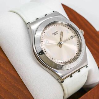 スウォッチ(swatch)の◆希少 稼働 swatch 腕時計 ホワイトベルト Dバックル デイト i(腕時計(アナログ))