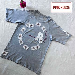 PINK HOUSE レディース アップリケ 半袖 tシャツ