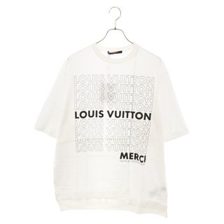 ルイヴィトン(LOUIS VUITTON)のLOUIS VUITTON ルイヴィトン 18AW パッチワークロゴプリント半袖Tシャツ 半袖カットソー ホワイト/ブラック RM182M FMB HFY06W(Tシャツ/カットソー(半袖/袖なし))