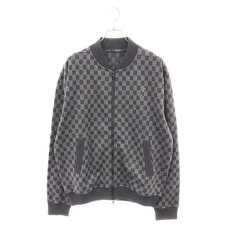 ルイヴィトン(LOUIS VUITTON)のLOUIS VUITTON ルイヴィトン 21AW Damier Jacquard Zip Sweat Jacket ダミエ ジャガード ジップアップ スウェット ジャケット ブルゾン グレー RM212Q D04 HLY50W(ブルゾン)