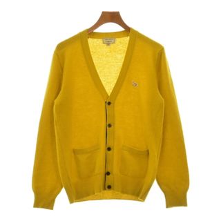 MAISON KITSUNE メゾンキツネ カーディガン M 黄 【古着】【中古】(カーディガン)