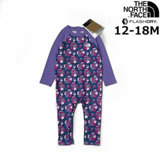 ザノースフェイス(THE NORTH FACE)のノースフェイス ベビー ロンパース US限定(12-18M)紫 花柄240517(水着)