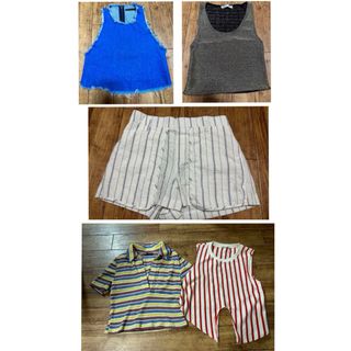 ザラ(ZARA)のZARA トップス　ショーパン　デニム　夏服　5点まとめ売り(Tシャツ(半袖/袖なし))