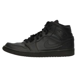 ナイキ(NIKE)のNIKE ナイキ AIR JORDAN 1 MID TRIPLE BLACK エアジョーダン1 ミッド トリプルブラック ミッドカットスニーカー 554724-091 US9/27cm(スニーカー)