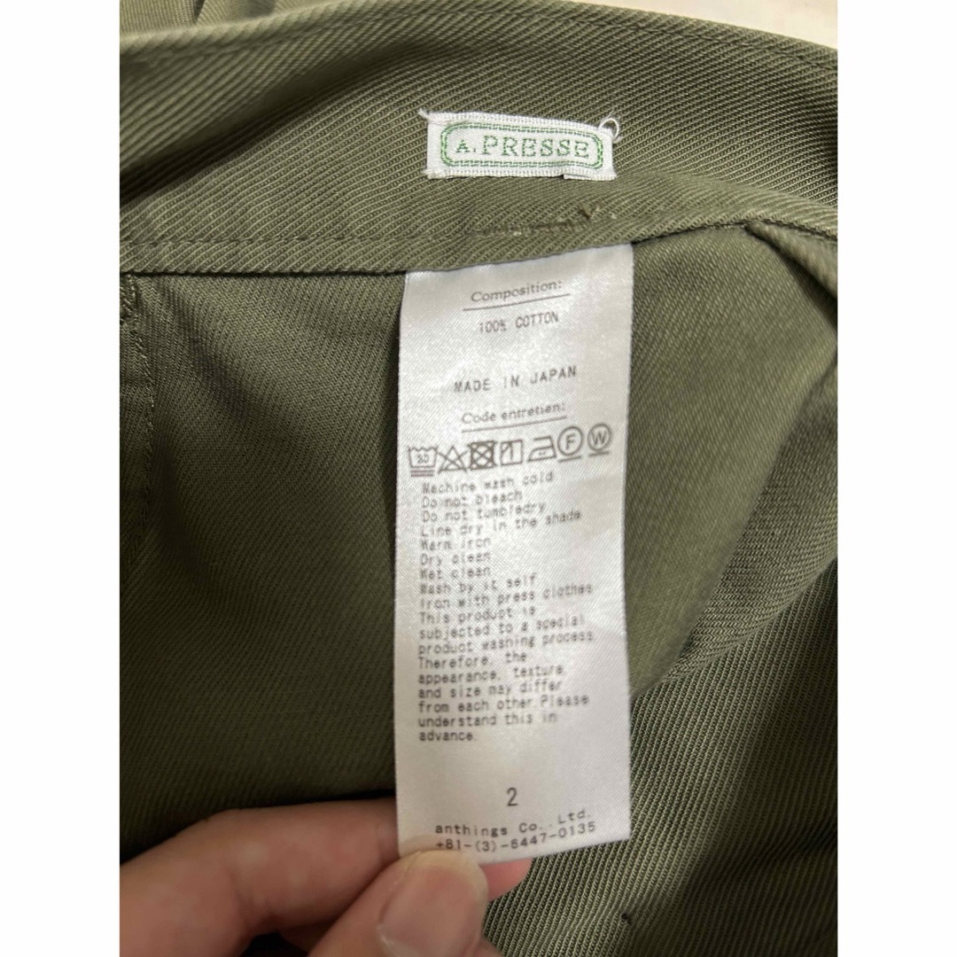 A.PRESSE USAF Hemmed Bottoms Olive 24ss A.PRESSE USAF Hemmed Bottoms Olive 24ss